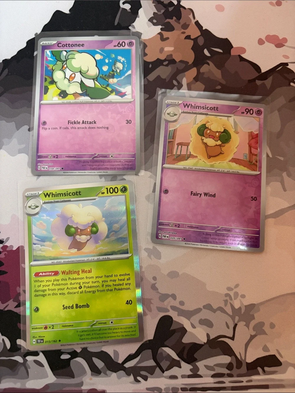 Cottonee & Whimsicott Pokémon Evolution Lot Holo Reverse Holo | 3 Cards ✨5/$25✨